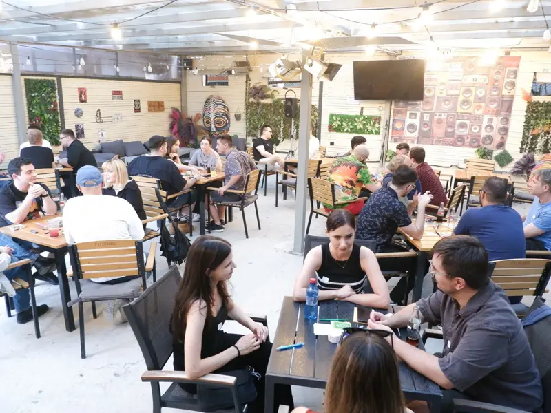 Terrace gathering, summer edition