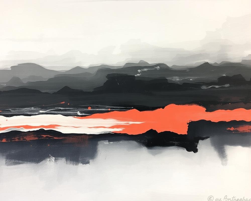 Far Shore - Acrylic, palette knife